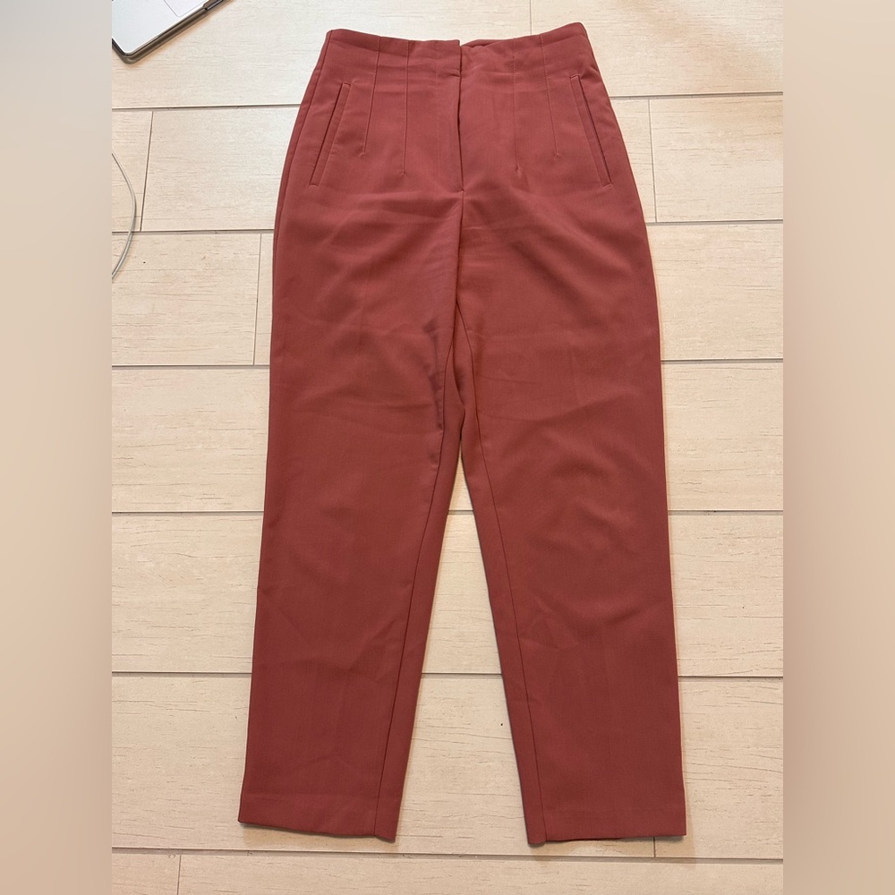 Zara Women's Brick dark coral Trousers